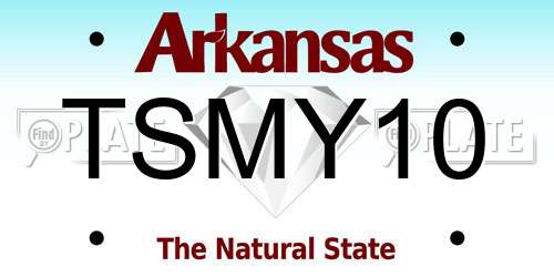 TSMY10 Arkansas License Plate