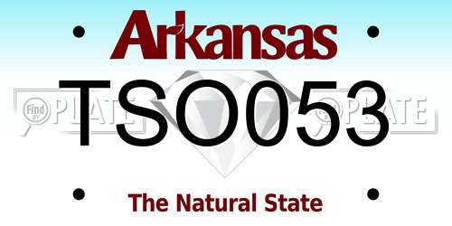 TSO053 Arkansas License Plate