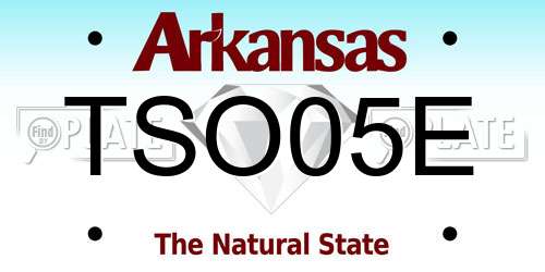 TSO05E Arkansas License Plate