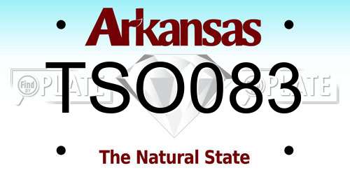 TSO083 Arkansas License Plate