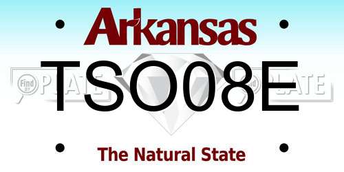 TSO08E Arkansas License Plate