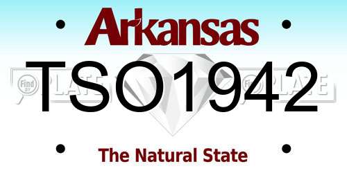TSO1942 Arkansas License Plate