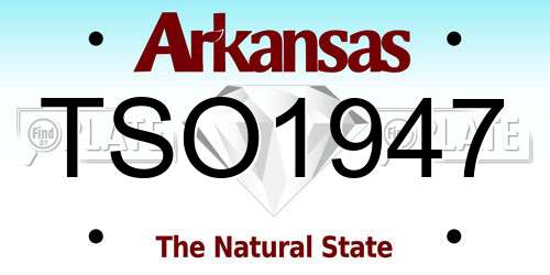 TSO1947 Arkansas License Plate