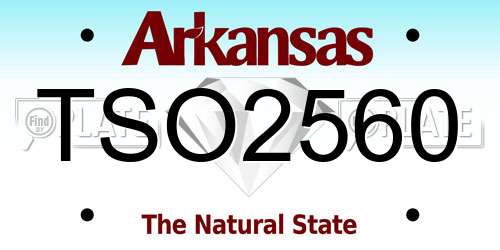 TSO2560 Arkansas License Plate