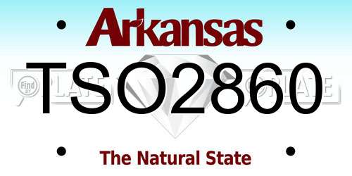 TSO2860 Arkansas License Plate