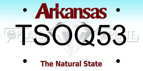 TSOQ53 Arkansas License Plate