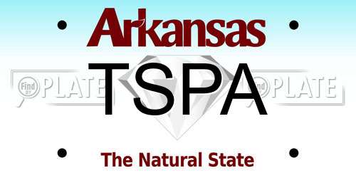 TSPA Arkansas License Plate