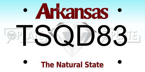 TSQD83 Arkansas License Plate