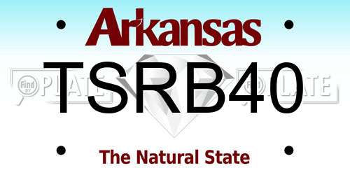 TSRB40 Arkansas License Plate