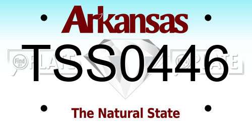 TSS0446 Arkansas License Plate