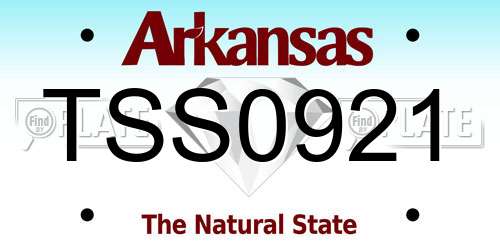 TSS0921 Arkansas License Plate
