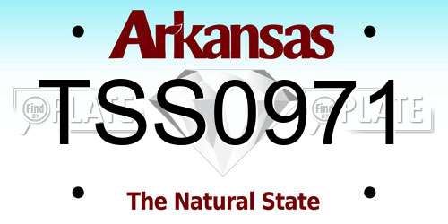 TSS0971 Arkansas License Plate