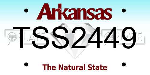 TSS2449 Arkansas License Plate