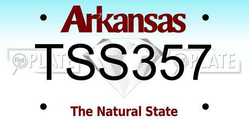 TSS357 Arkansas License Plate