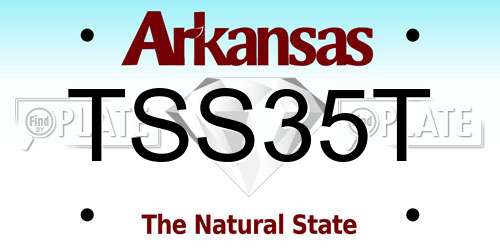 TSS35T Arkansas License Plate
