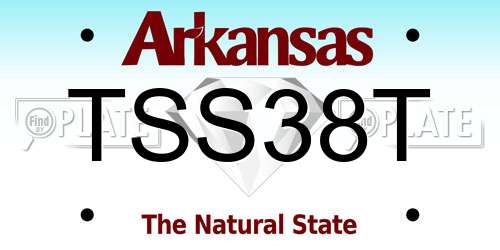 TSS38T Arkansas License Plate