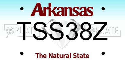 TSS38Z Arkansas License Plate