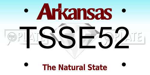 TSSE52 Arkansas License Plate