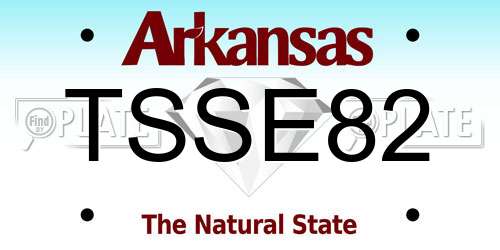 TSSE82 Arkansas License Plate