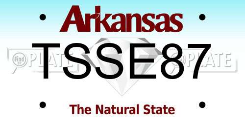 TSSE87 Arkansas License Plate