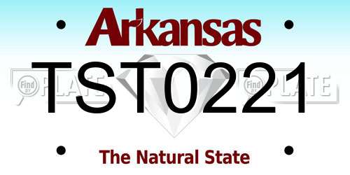 TST0221 Arkansas License Plate