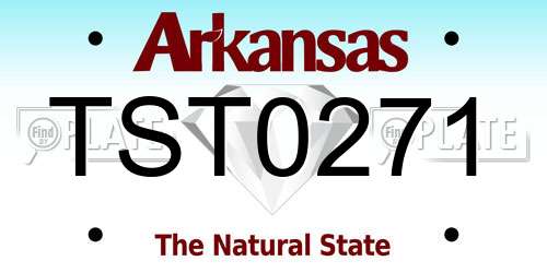 TST0271 Arkansas License Plate