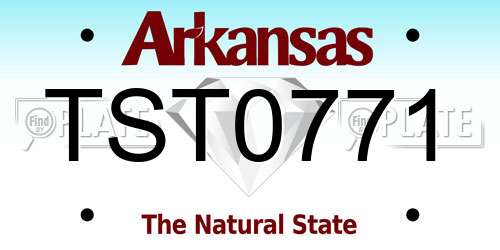 TST0771 Arkansas License Plate