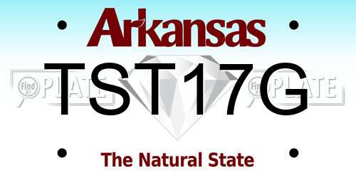 TST17G Arkansas License Plate