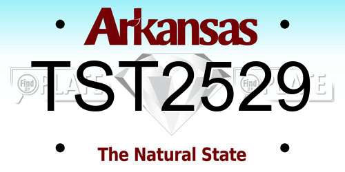 TST2529 Arkansas License Plate