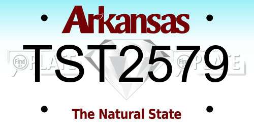 TST2579 Arkansas License Plate