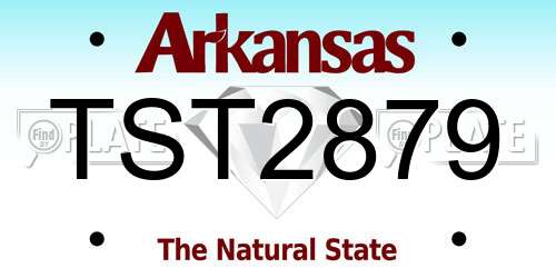 TST2879 Arkansas License Plate