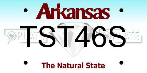 TST46S Arkansas License Plate
