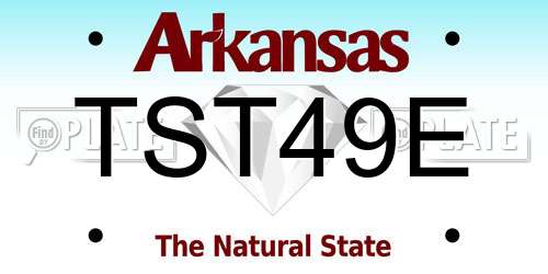 TST49E Arkansas License Plate
