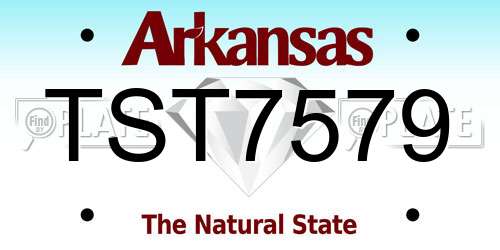 TST7579 Arkansas License Plate