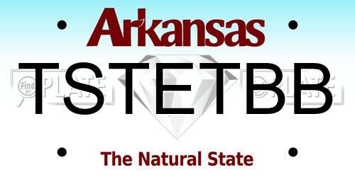 TSTETBB Arkansas License Plate