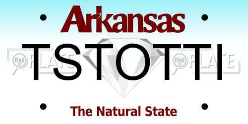 TSTOTTI Arkansas License Plate