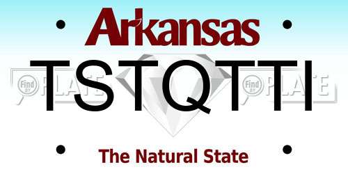 TSTQTTI Arkansas License Plate