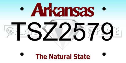 TSZ2579 Arkansas License Plate