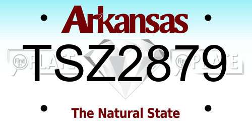 TSZ2879 Arkansas License Plate