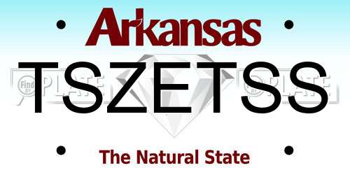 TSZETSS Arkansas License Plate