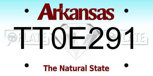 TT0E291 Arkansas License Plate