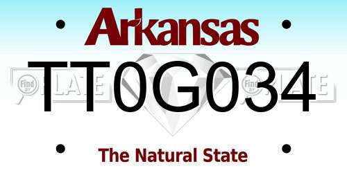 TT0G034 Arkansas License Plate