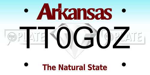 TT0G0Z Arkansas License Plate