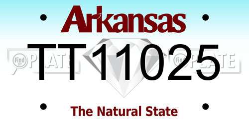 TT11025 Arkansas License Plate