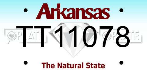 TT11078 Arkansas License Plate