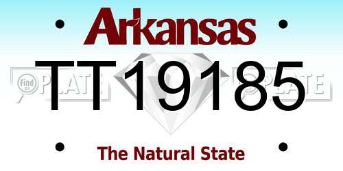 TT19185 Arkansas License Plate