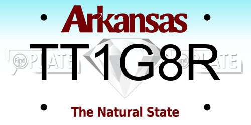 TT1G8R Arkansas License Plate