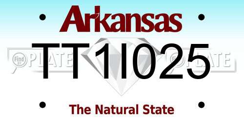 TT1I025 Arkansas License Plate