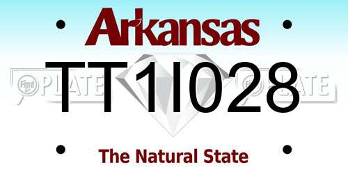 TT1I028 Arkansas License Plate