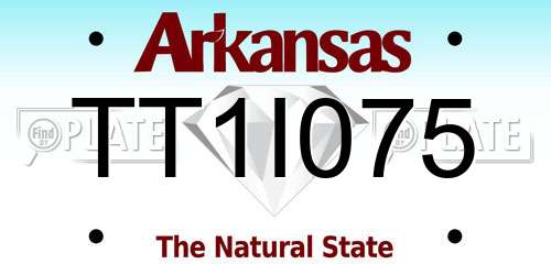 TT1I075 Arkansas License Plate